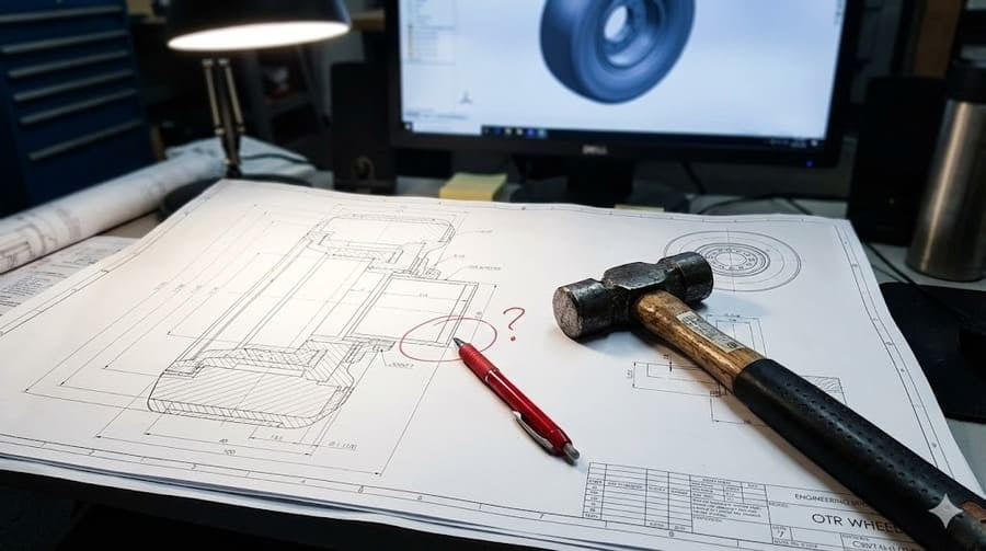 A cross-section diagram showing a perfect weld that misses the critical stress path in a wheel design