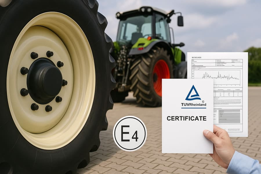 What European Dealers Must Know About E-Mark and TÜV Certification for Ag Wheels?