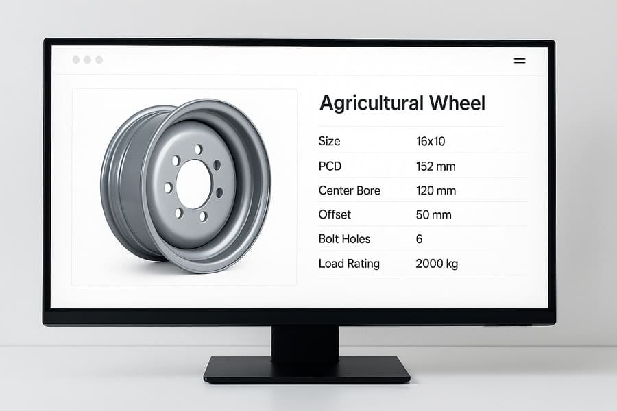 How We Help Agricultural Wheel Dealers Sell Online: Complete Spec Sheets + High-Resolution Images?