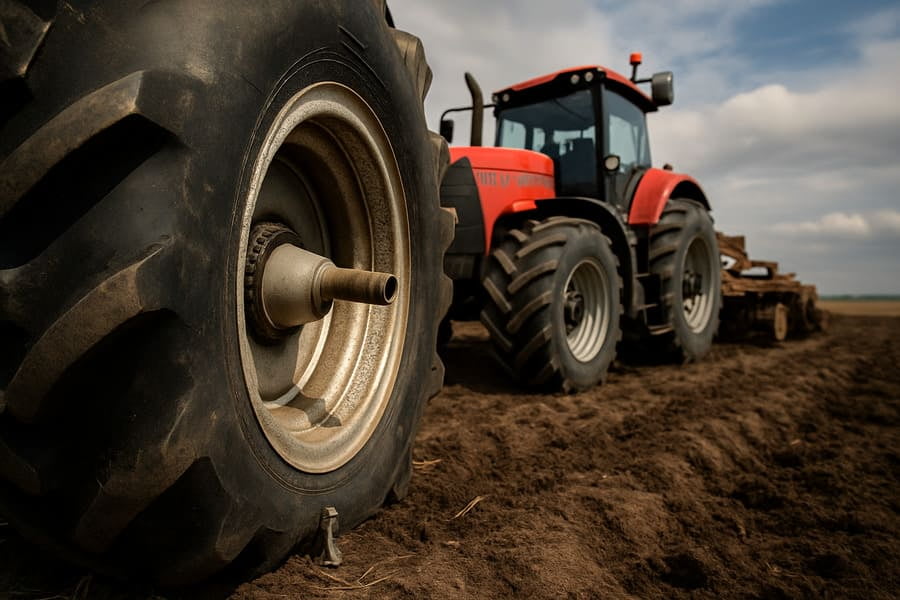 Why Do High-Horsepower Tractors Need Bead Knurling to Prevent Agricultural Wheel Slip?