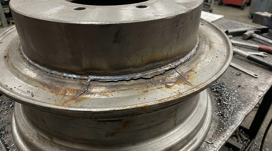 An infographic showing a balanced scale. On one side is 'Thickness'. On the other, balanced side are 'Geometry', 'Flexibility', and 'Weld Profile', showing that balance is key.