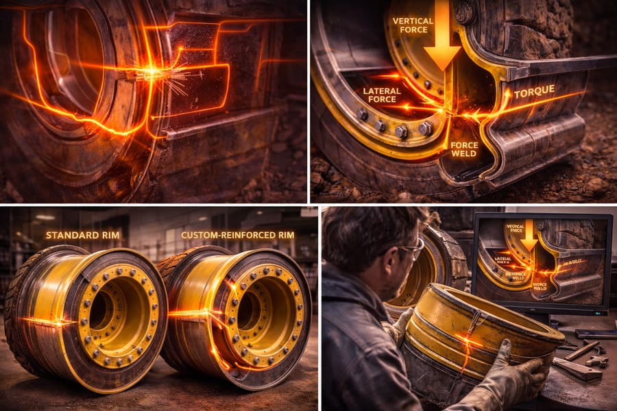 How Does OTR Rim Structure Determine Where Cracks Appear?