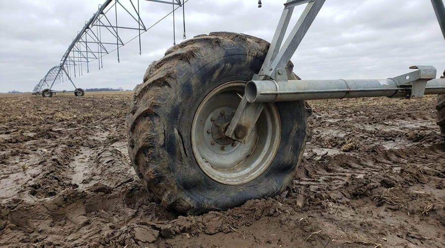 A close-up animation showing the internal cords of a tire flexing and breaking down under load.