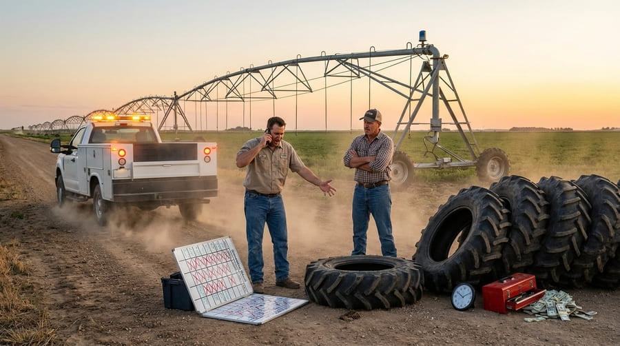 What Chain Reaction Can One Irrigation Tire Issue Trigger?