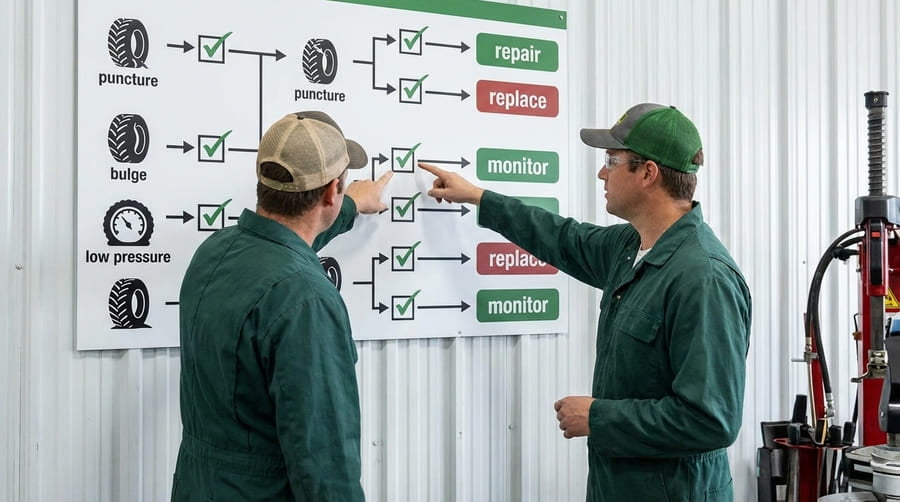 When a Irrigation Tire Shows Issues, Should You Repair, Replace, or Monitor — How Do You Decide?