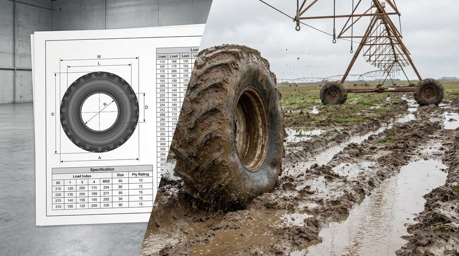Why Do Irrigation Tire Specifications Define Usability While Field Conditions Define the Real Risk?
