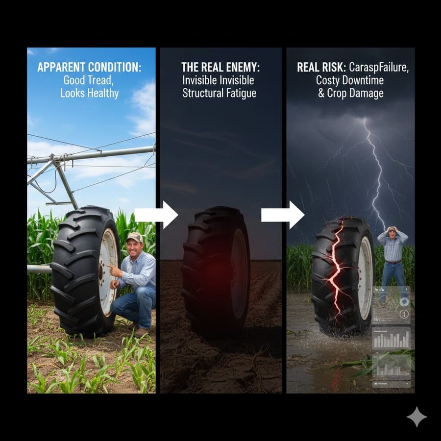 Why Does Tread Wear Fail to Reflect the Real Structural Risk of Irrigation Tires?