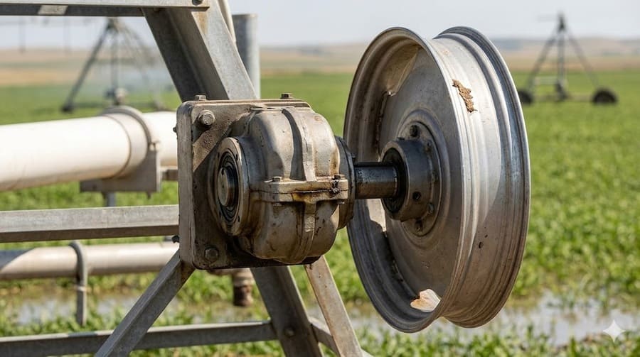 An illustration showing a thin rim visibly deforming under the weight of a water-filled pivot system.