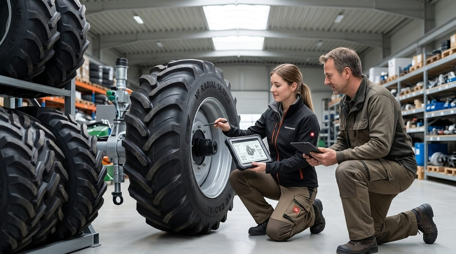 A Gescomaxy service team member providing technical support to a client in a warehouse.